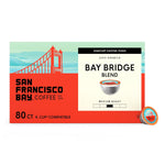 San Francisco Bay K-Cup Coffee Pods, Bay Bridge Blend, 80-count, Medium Roast, Commercially Compostable
