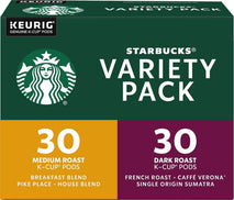 Starbucks K-Cup Coffee Pods Variety Pack 60 Count Keurig Compatible