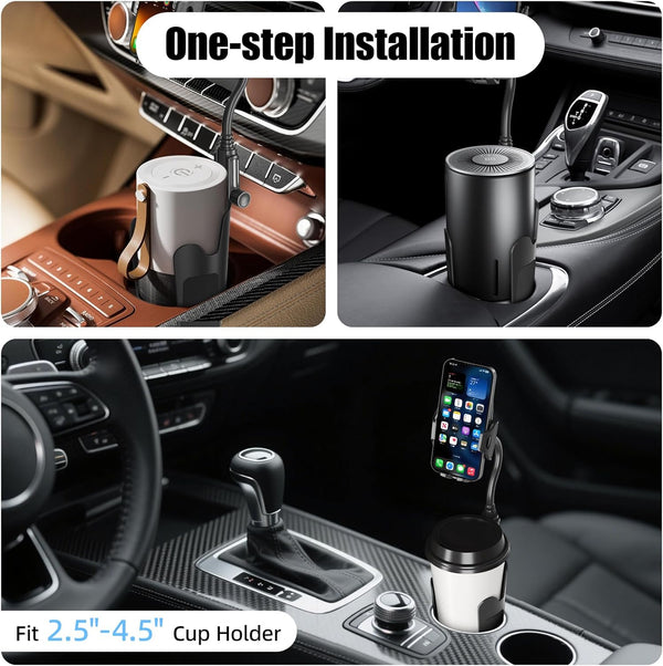 Adjustable Cup Phone Holder for Car with 360° Gooseneck Mount