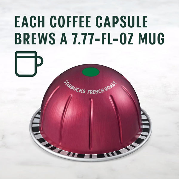 Starbucks by Nespresso Vertuo French Roast Dark Roast Coffee Pods 32-count