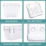 Clear Plastic Drawer Organizer Set - 25 PCS, 4 Sizes Desk Drawer Dividers & Storage Bins for Organization
