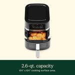 Cuisinart Air Fryer, 2.6-Quart Compact Basket Fryer with 3 Cooking Functions to Air Fry, Roast, and Bake, 3 Airfryer Presets, Dishwasher-Safe Parts, AIR-80, Stainless Steel & Black