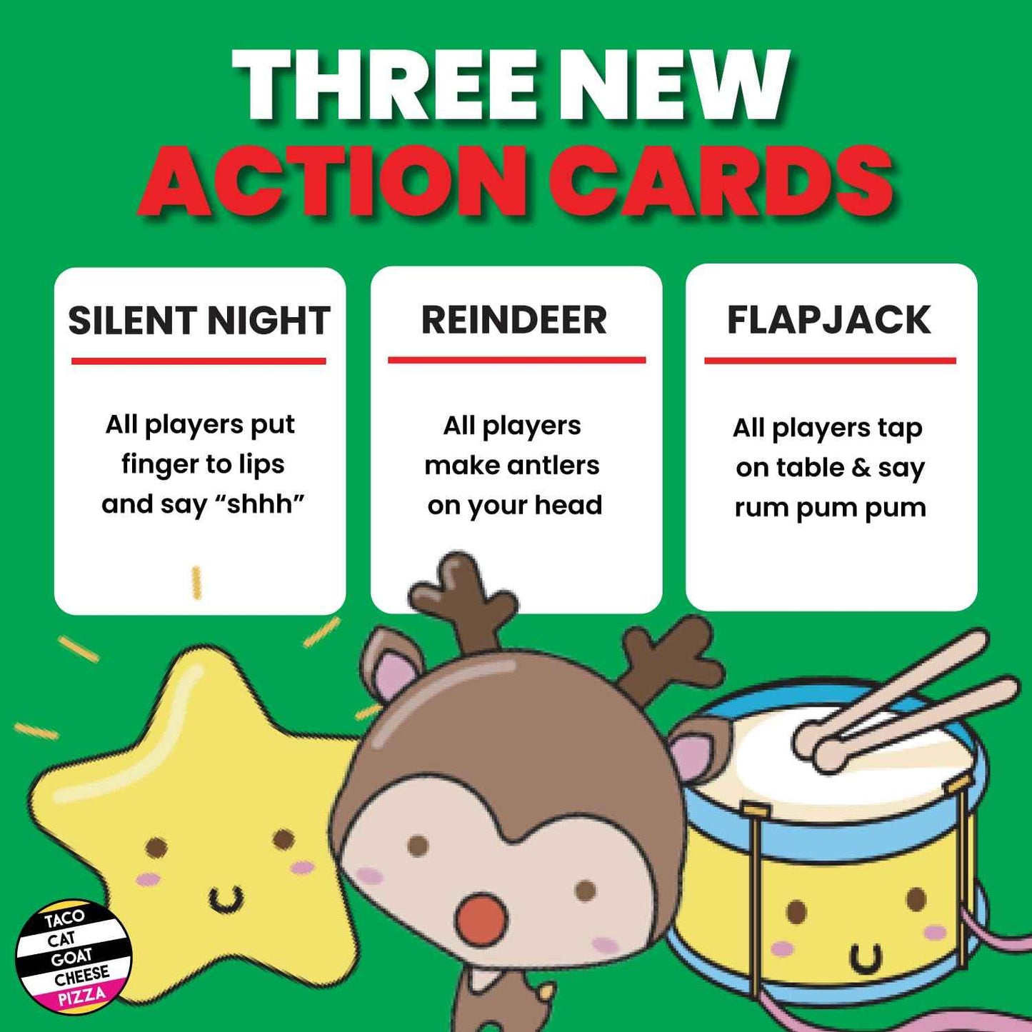 Santa Cookie Elf Candy Snowman Christmas Edition Holiday Card Game by Taco Cat Goat Cheese Pizza | Great for Stockings and White Elephant Gift | Fun for Kids, Teens, Adults, and Families | 2-8 Players