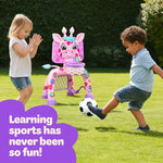 move2play giraffe basketball hoop & soccer goal activity center for 1, 2, 3+ year old