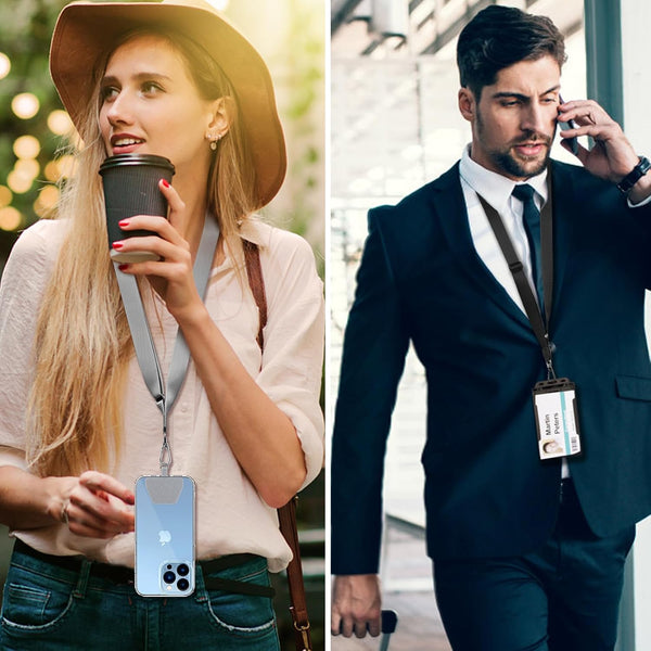 Phone Lanyard 2 Pack with Adjustable Neck Strap and Phone Patches for Smartphones