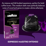 Lavazza Espresso Maestro Intenso Aluminum Capsules for Nespresso Original Machines