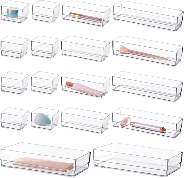 STORi SimpleSort 10-Piece Stackable Clear Drawer Organizer Set