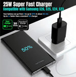 25W USB C Charger Block with 6ft and 10ft Cables for Samsung and iPhone