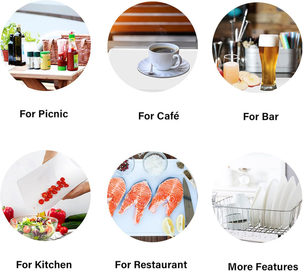 Disposable cutting boards 30 count for kitchen and commercial use