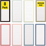 8 Magnetic Notepads – Notepads for Grocery List, Shopping List, To-Do List, Reminders -Strong Magnetic Back- Memo Notepad with Realistic Fruit Designs | 25 Sheets per Pad 7.5 x 3.5 inch (8 Pack)