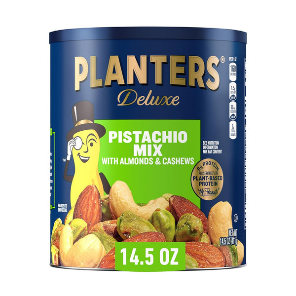 PLANTERS Pistachio Nuts Lovers Nut Mix with Almonds & Cashews, Kosher, Plant-Based Protein, 1lb 2.5oz