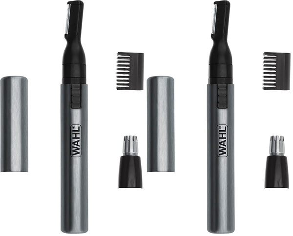wahl micro groomsman battery personal trimmer for hygienic grooming with rinseable interchangeable heads