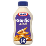 kraft mayo garlic aioli 12 oz bottle condiment