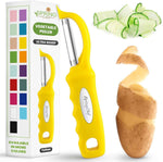 Spring Chef Premium Swivel Vegetable Peeler, Soft Grip Handle and Ultra Sharp Stainless Steel Blades - Perfect Kitchen Peeler For Veggie, Fruit, Potato, Carrot, Apple - Black