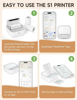 idprt portable sticker maker machine with 1 roll sticker paper grey