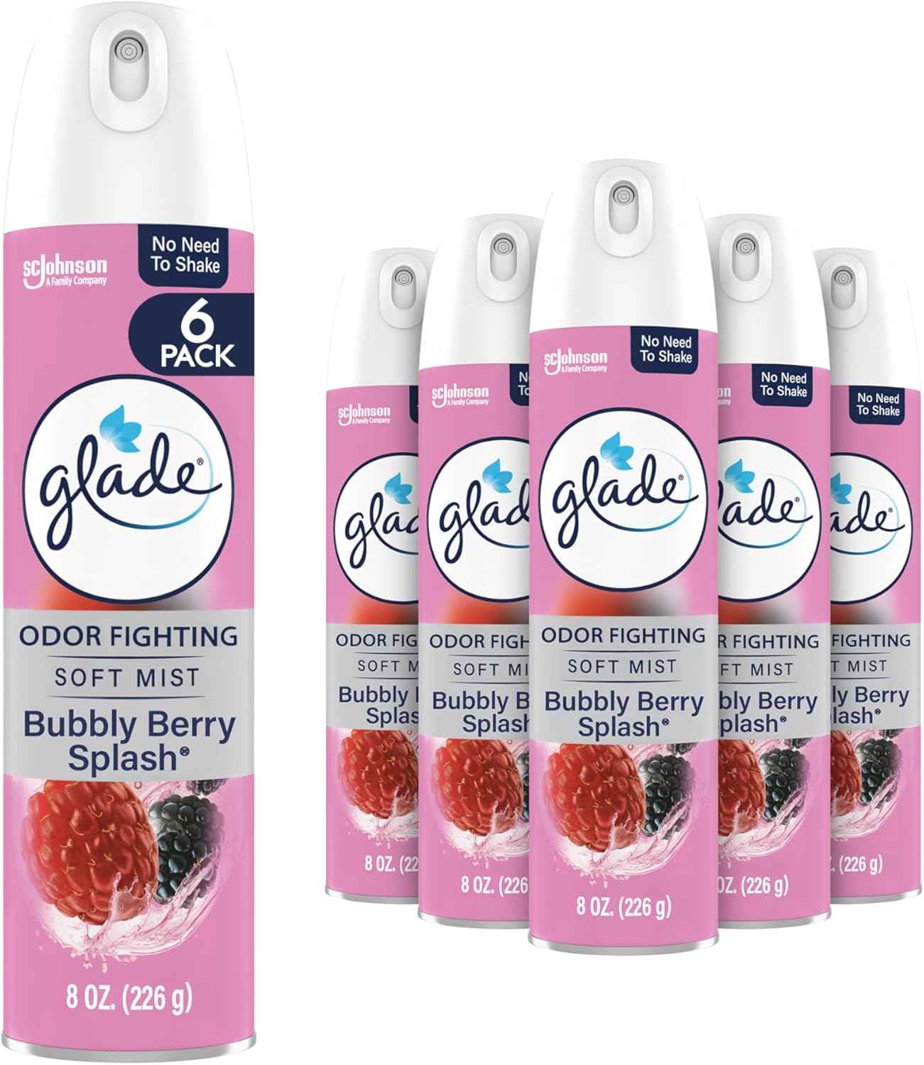 Glade Air Freshener Room Spray, Clean Linen Scent, Odor Fighting to Deliver Long Lasting Freshness, 8 Oz, 6 Count