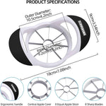 Professional Stainless Steel Apple Slicer with 8 Sharp Blades - Black - SCHVUBENR