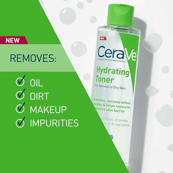 ceraVe Hydrating Toner for Sensitive Dry Skin, 6.8 Fl Oz, Fragrance-Free, Non-Comedogenic