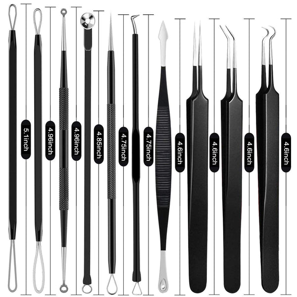 boxoyx 10 pcs pimple remover comedone extractor kit with box for quick and easy removal