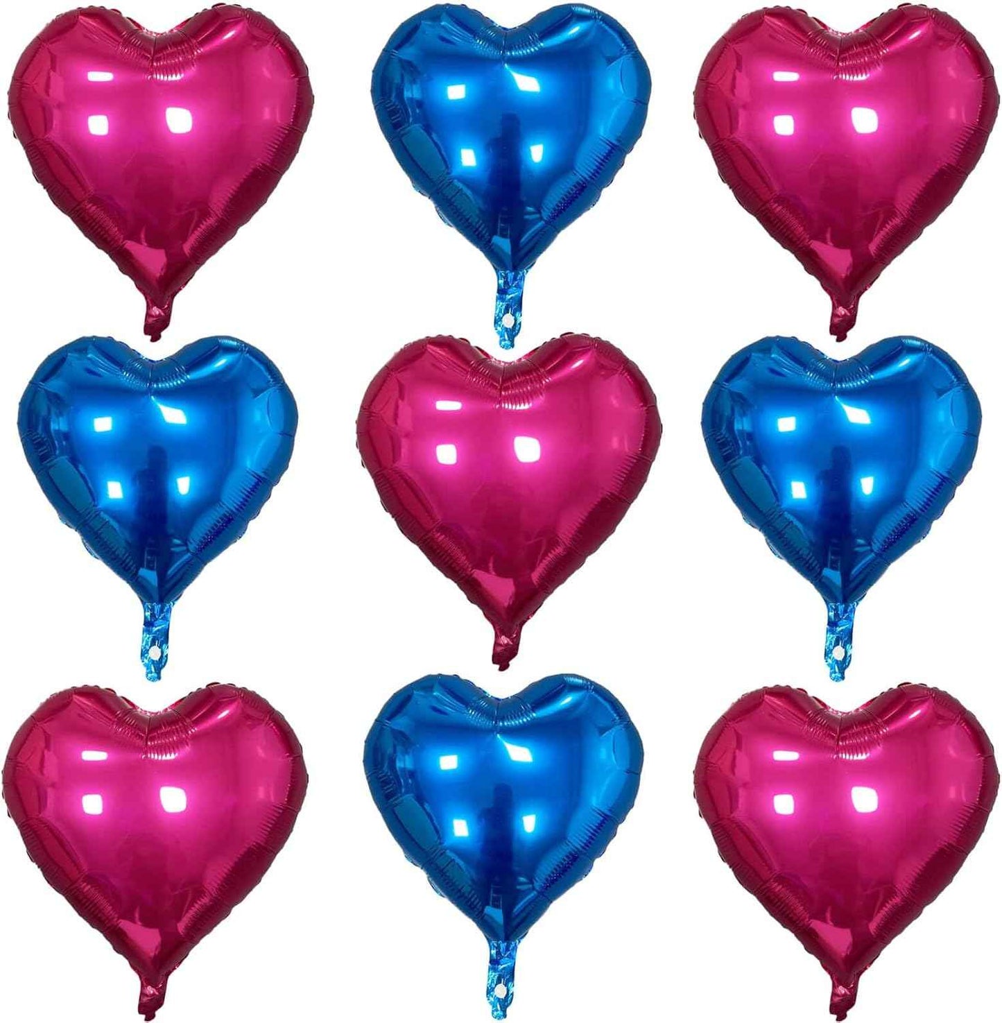Gradient Pink Heart Shaped balloons Pack of 10,18 Inch Love Valentine Balloons Heart Romantic Balloons For Valentines Day Propose Marriage Wedding Bridal Shower Engagement Party Decorations