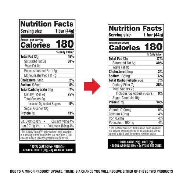 Atkins Caramel Chocolate Nut Roll Snack Bar, 16 Count, 1.55oz Bars
