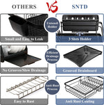 Large capacity dish drying rack with rust resistant material