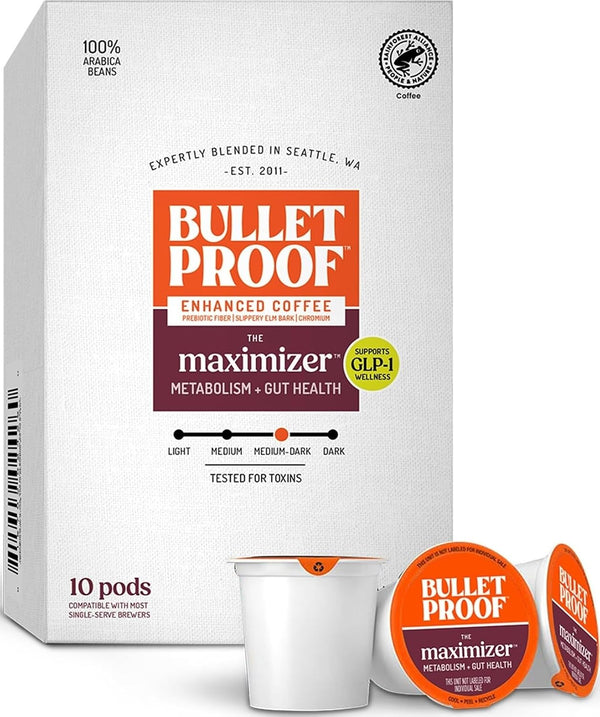 Bulletproof High Achiever Single-Serve Coffee Pods, 24 Count, Medium-Dark Roast