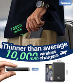 Portable Charger for Magsafe Power Bank - 10000mAh Magnetic Phone Charger, USB-C 20W PD Fast Charging, Slim Wireless Battery Pack for iPhone 17/16/15/14/13 Series,for Travel Cruise Essentials-Obsidian