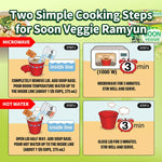 Nongshim Soon Veggie Cup Noodle Soup, 2.6 Oz, Pack of 6 - Bold Flavor, Plant-Based