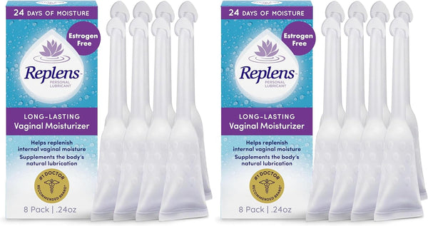 replens doctor-recommended estrogen-free vaginal moisturizer for vaginal dryness, 8 pre-filled applicators