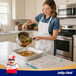 JOLLY CHEF 9x13 disposable aluminum foil pans for roasting, 30 pack, half size deep steam pans