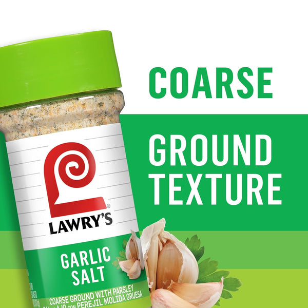 Lawry's Coarse Ground Garlic Salt with Parsley, No MSG, Kosher Certified, 11 oz