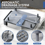304 Stainless Steel Dish Drying Rack with Large Capacity and Drain Board