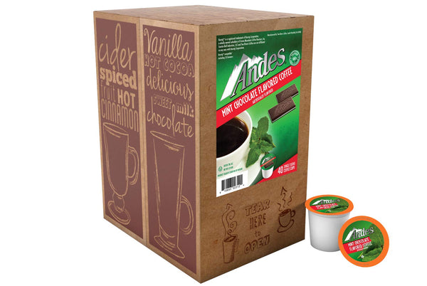 Andes Mints Chocolate Mint Flavored Coffee Pods, 40 Count, Compatible with Keurig K Cups