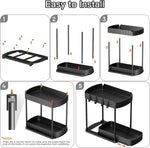 Ukeetap Multi-Purpose Pull-Out Storage Organizers for Bathroom and Kitchen