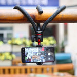 ULANZI Camera Tripod, Mini Flexible Stand w Hidden Phone Holder w Cold Shoe Mount, 1/4'' Screw f Magic Arm, Universal f iPhone 17 16 15 14 Pro Max XS Max Canon Nikon Sony DJ Pocket 4/3 Cameras