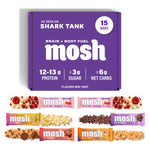 MOSH Variety Pack Keto Protein Bars, High Fiber, Low Carb, Gluten Free, High Protein, 6 Count