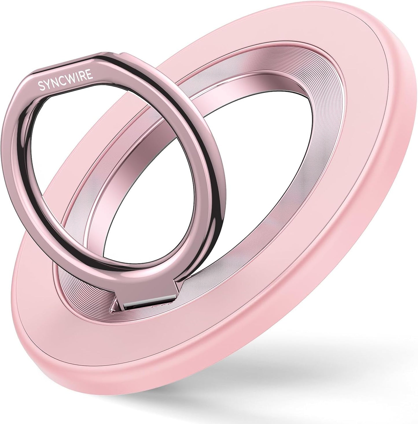 SYNCWIRE Upgraded Magnetic Phone Ring Holder for MagSafe, Magnet Cell Phone Grip Stand Finger Ring Kickstand Two-Sided Magnetic Compatible with iPhone 16 Pro Max 15 14 13 12 MagSafe Accessories