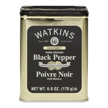 Watkins Pure Ground Black Pepper, 6 oz. Tin, Non-Gmo, Gluten-Free, Kosher, Handcrafted in USA