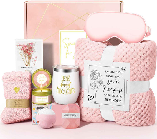 Valentines Day Gifts for Her Women Daughter Girlfriend Wife, Happy Birthday Gifts for Women Mom Her Friend Sister Wife Grandma, Self Care Gift Get Well Relaxing Spa Galentines Day Gift Basket Set