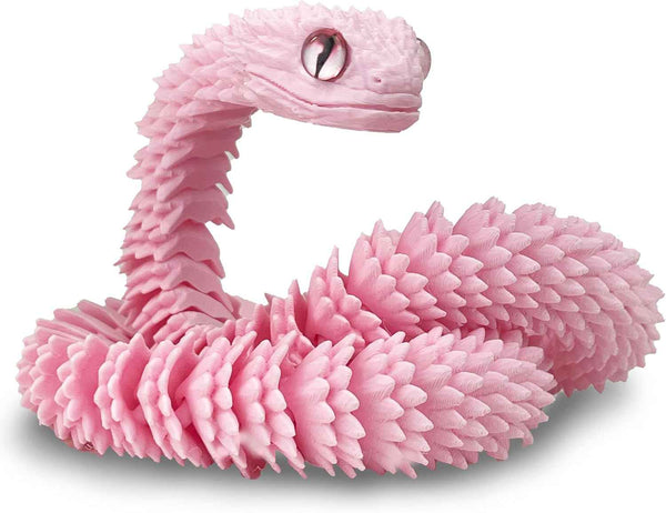 24in 3D Printed Snake Toys, Flexible 3D Printed Animal, Fidget ADHD Snake Toys, Perfect Desk Pet for Animal Collectors, Easter Basket Essentials, Easter Basket Stuffers