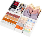 12 pack fabric drawer organizer with 116 cells for storage and closet organization