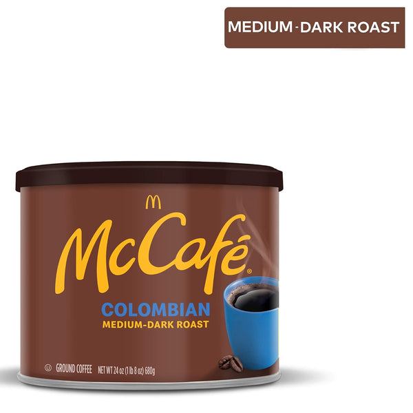 McCafe Colombian Medium-Dark Roast Ground Coffee, 24 oz Canister