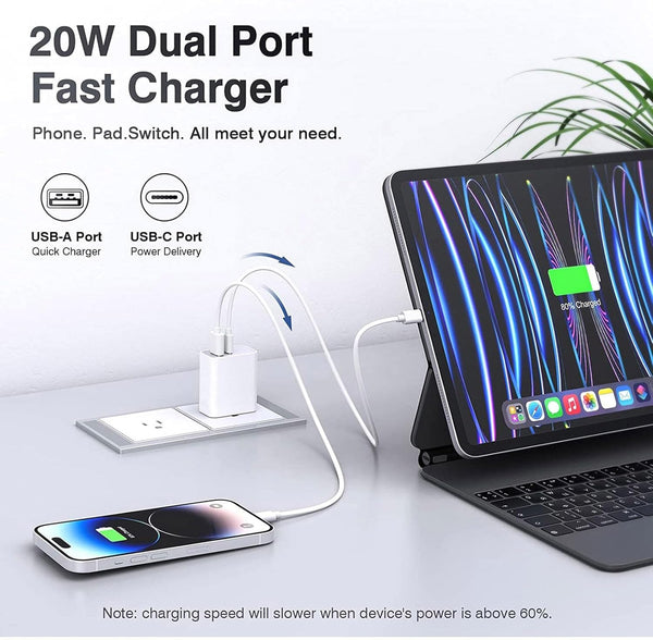 4 Pack USB C Charger Block for iPhone and iPad