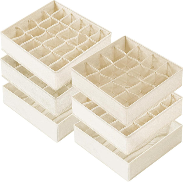 3 Pack Sock Underwear Drawer Organizer Dividers for Closet Storage