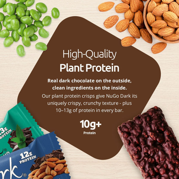 NuGo Dark Chocolate Pretzel Protein Bar, Vegan, Gluten Free, Non-GMO, Kosher Pareve, 24 Count