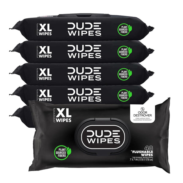 duke unscented extra-large adult wet wipes - 3 pack, 144 flushable wipes, septic and sewer safe