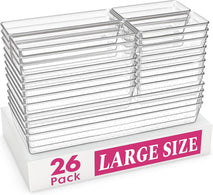 Large drawer organizer bins for kitchen, bathroom, and office use