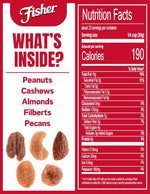 Fisher Snack Honey Roasted Mixed Nuts with Peanuts, 24 Ounces, Reusable Canister