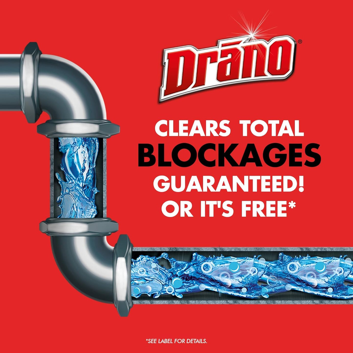 Drano Max Gel Drain Clog Remover and Cleaner for Shower or Sink Drains, Unclogs and Removes Hair, Soap Scum, Blockages, 32 oz